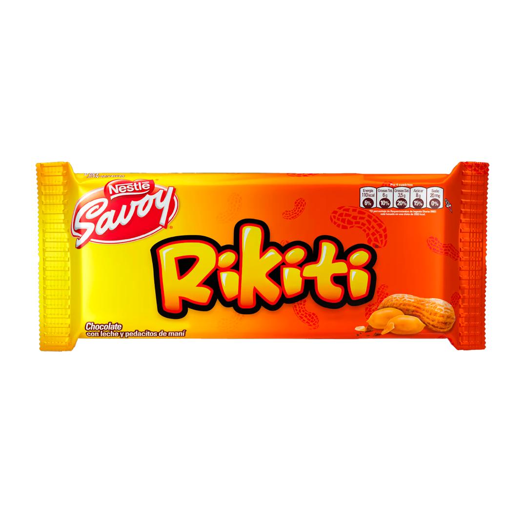 Chocolate con Leche y Pedacitos de Maní Rikiti Savoy 130gr