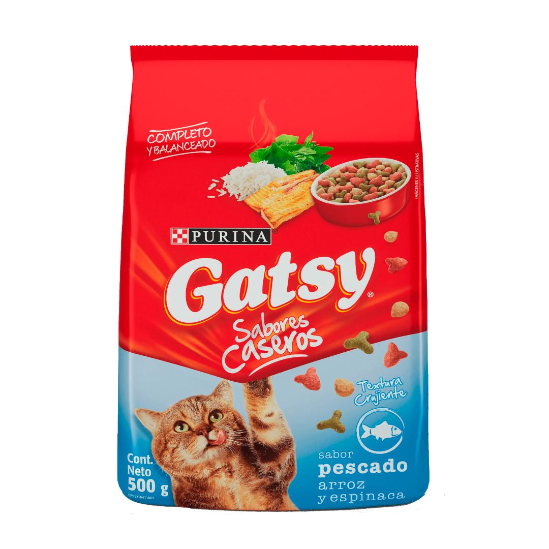 Gatsy Alimento Para Gatos Adultos Sabor A Pescado Arroz Y Espinaca 500Gr