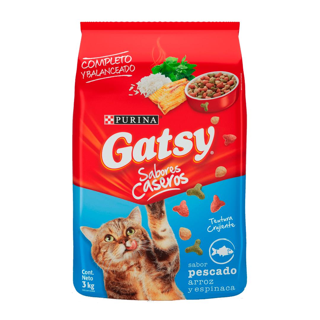 Gatsy Alimento Para Gatos Adultos Sabor A Pescado Arroz Y Espinaca 3Kgs
