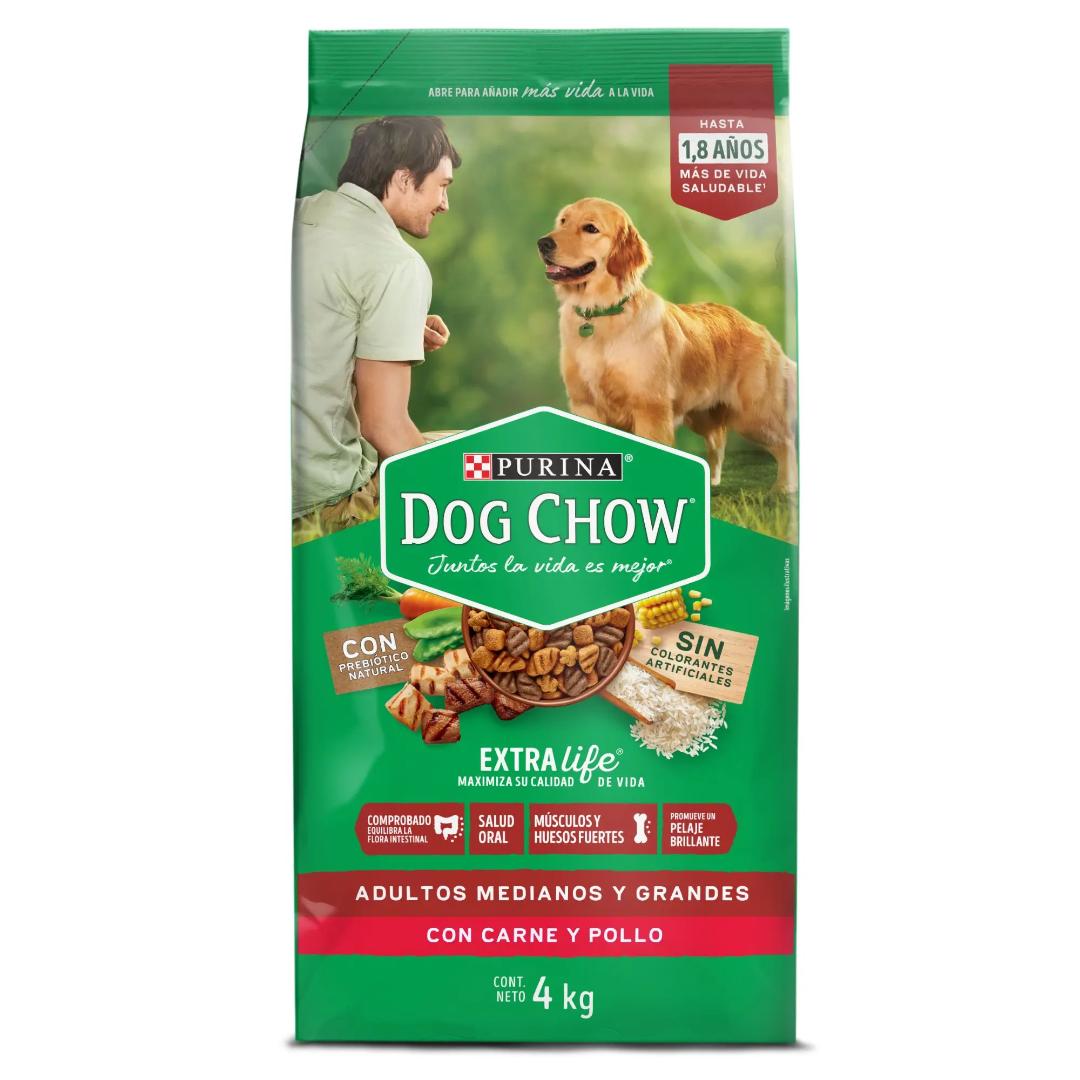 Alimento Para Perros Purina Dog Chow Adultos Medianos Y Grandes Sin Colorante 4Kg
