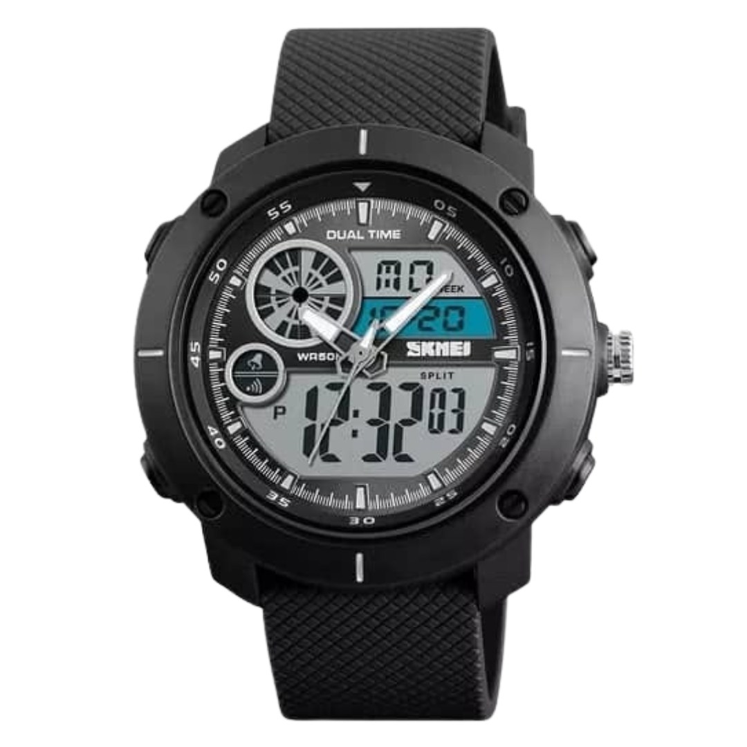 Reloj deportivo para caballeros Marca SKMEI a prueba de agua.