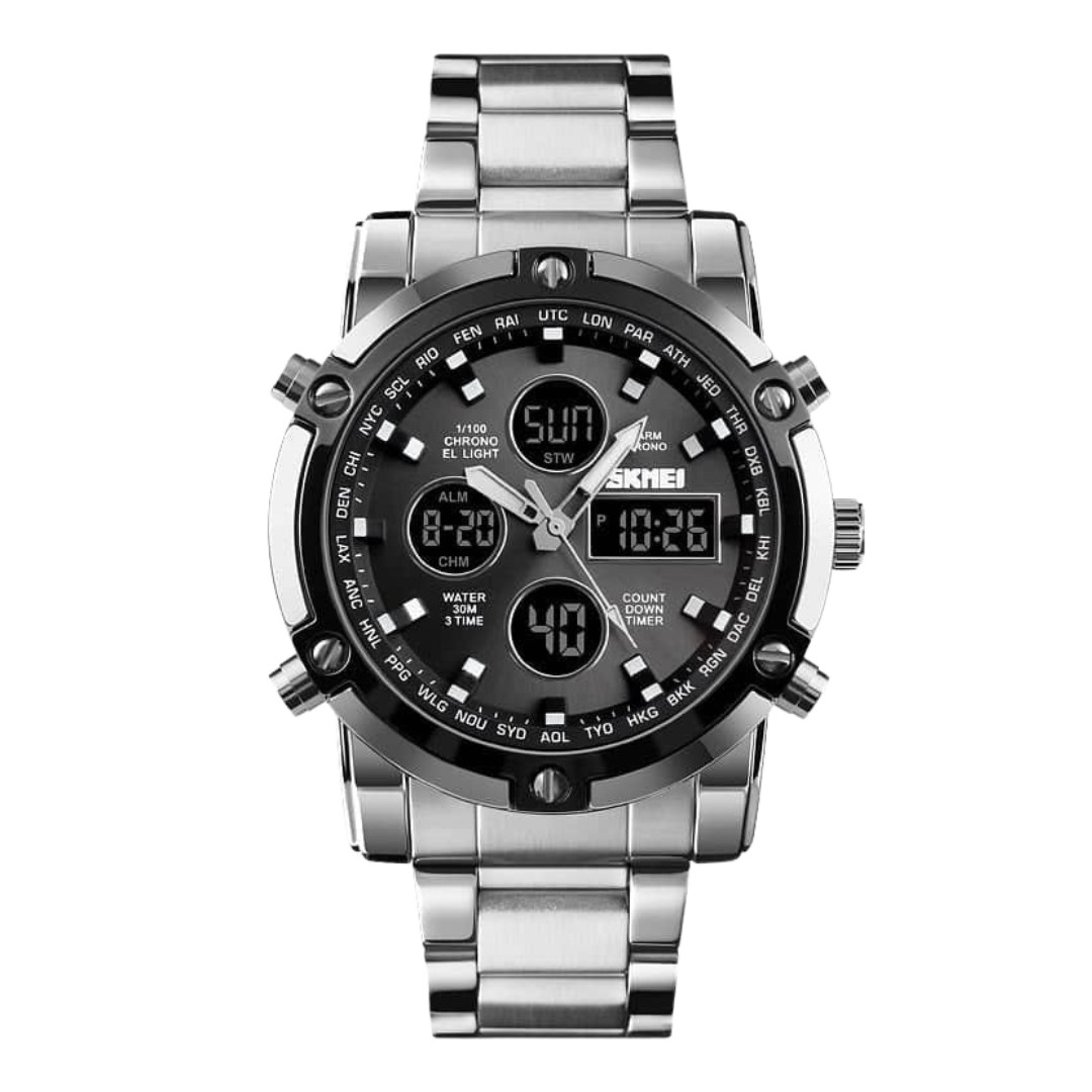 Reloj casual para Caballeros Marca SKMEI de acero inoxidable