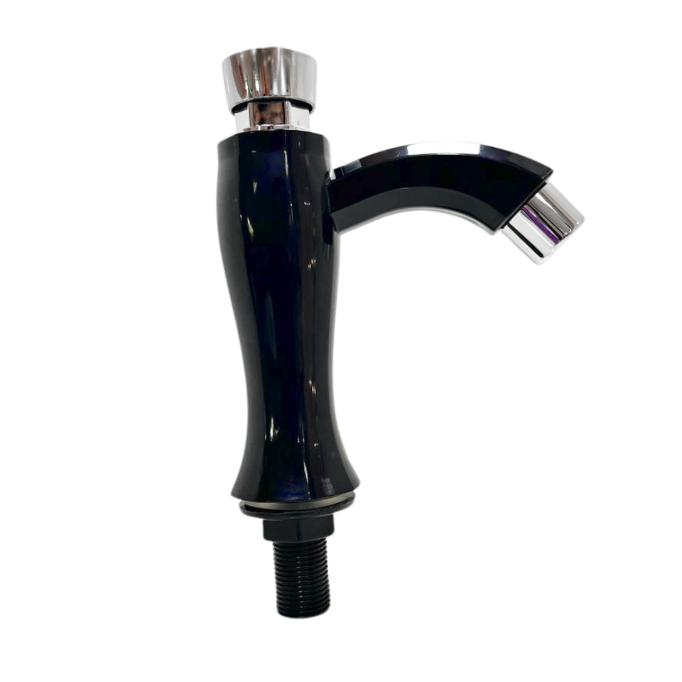 Llave Plástica tipo Push para Lavamanos Negra | Griven