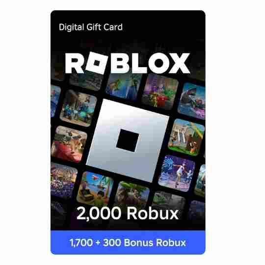 Tarjeta Roblox 1700 Robux Gift Card Digital [ +300 Bonus ]