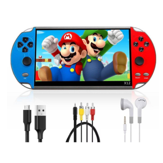 Consola Portatil Modelo X12 Con Mas De 1000 Juegos 5.1 PuLG