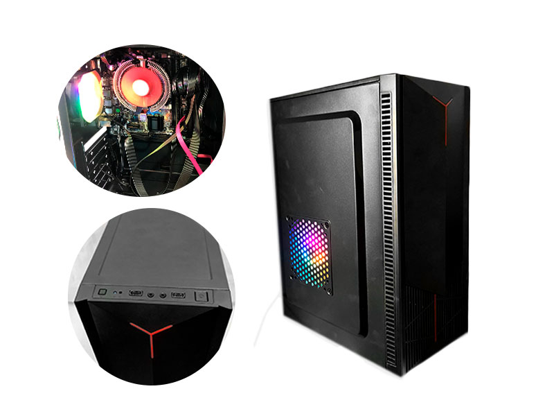 Cpu Intel Core I5 8gb Ram 256gb Ssd Luces Gamer Negro-Nuevo-Windows