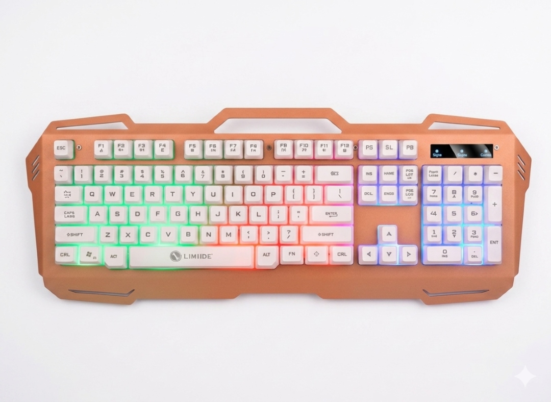 Kit Teclado Metalizado Y Mouse Gaming Gamer Luminoso Rgb