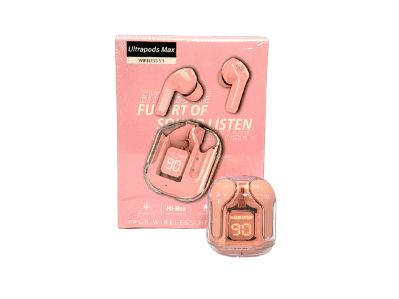Audífonos Inalámbricos Rosado Con Pantalla Bt - Vista 3
