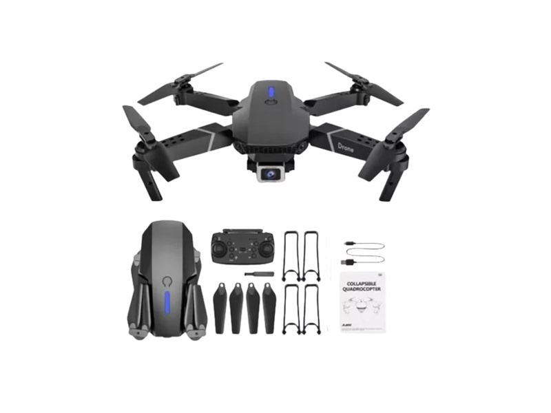 Drone E88 Cámara Hd Cámara Dual Gran Angular - Vista 3