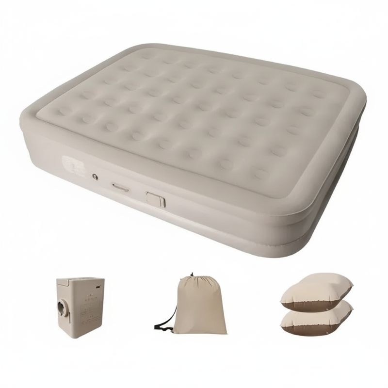 Colchón Inflable matrimonial Y Bateria Recargable Autoinflado 200X150X40CM - Vista 2