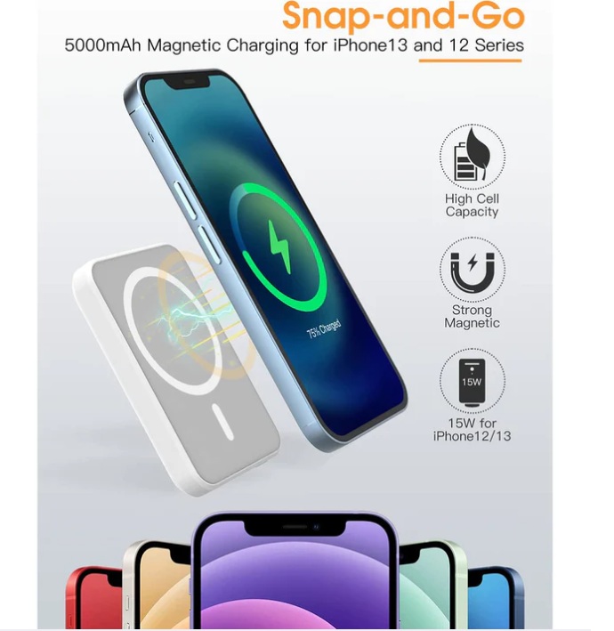 Power Bank Inalambrico magnético - Vista 5