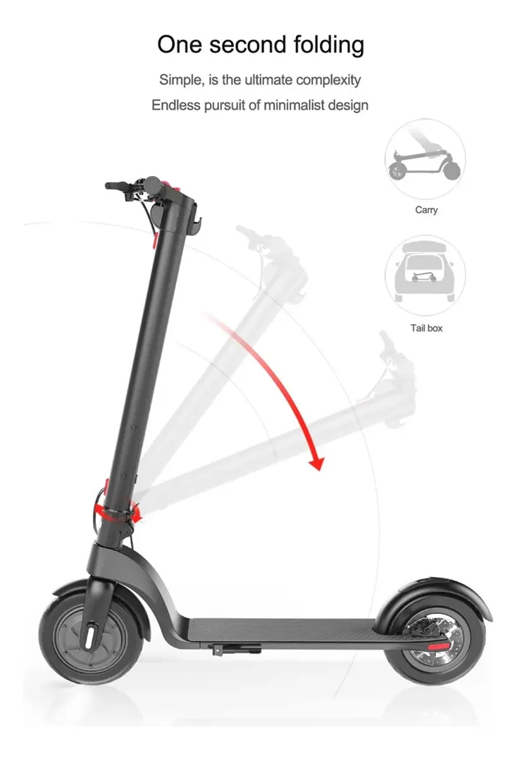 Monopatín Eléctrico Gris Recargable