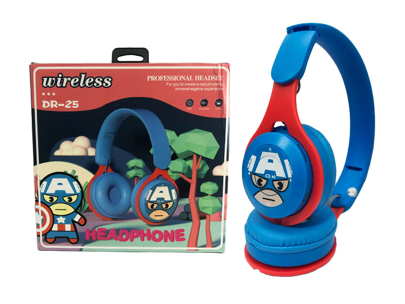 Audifonos Inalambricos Para Niño Dr-25 Capitan America - Vista 2