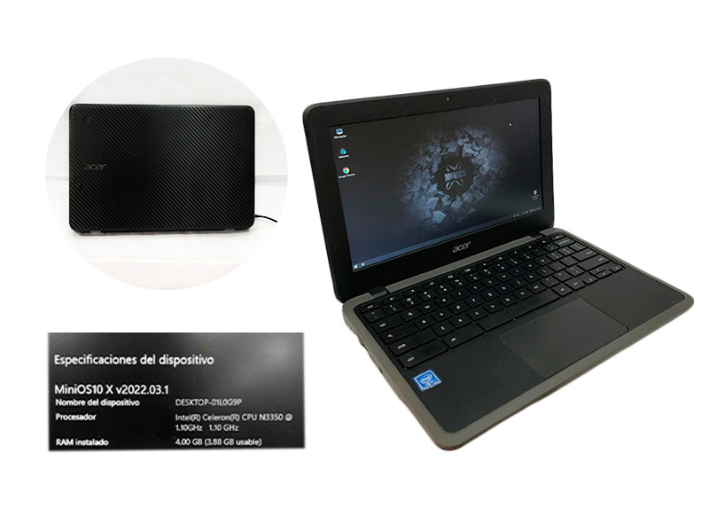 Laptop Acer Mini Os Refurbished 4/32gb + Tarjeta De Sonido (Usado)