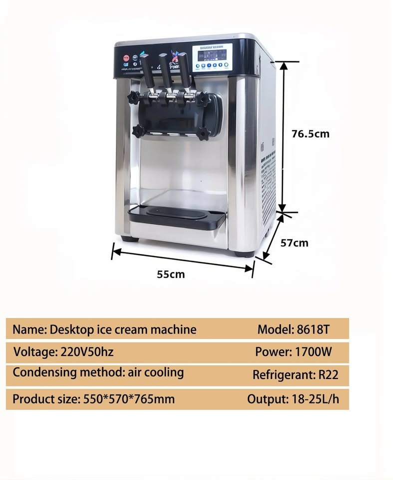 Maquina Barquillera Helado Soft 3 Sabores 110v 2200w 28lts/h - Vista 5