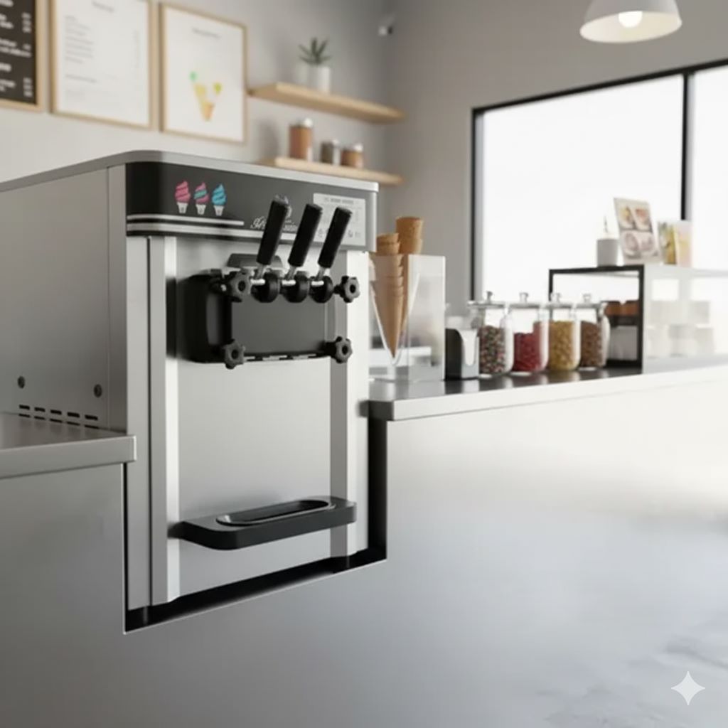 Maquina Barquillera Helado Soft 3 Sabores 110v 2200w 28lts/h