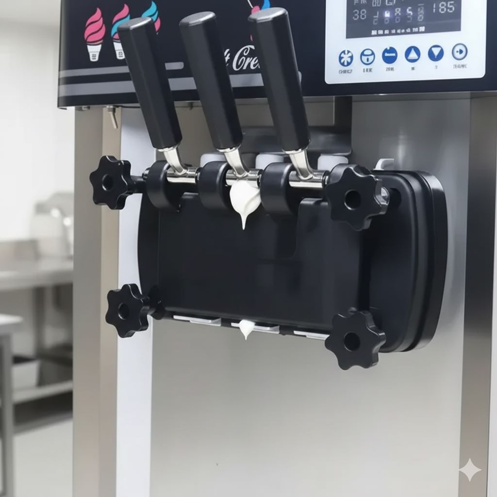 Maquina Barquillera Helado Soft 3 Sabores 110v 2200w 28lts/h - Vista 3