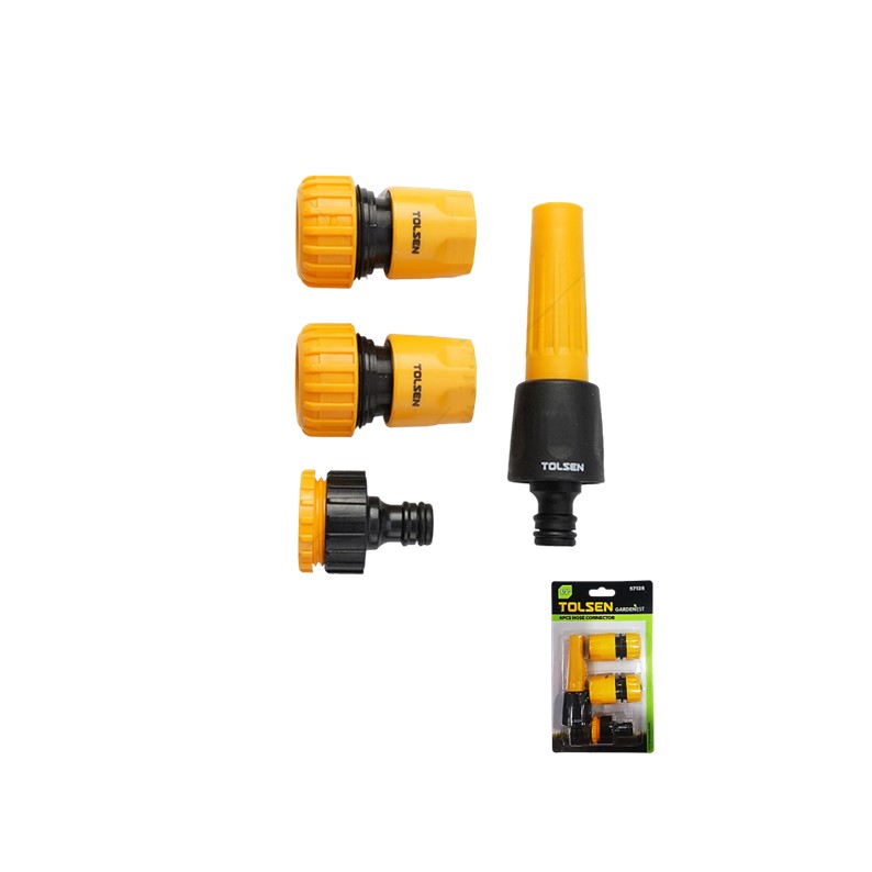 Set 4 Pzas Boquilla C/Conectores Manguera 1/2"