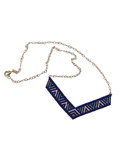 Collar Tejido Azul - Vista 2