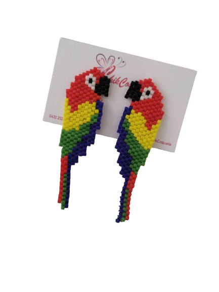 Zarcillos Topo Guacamaya - Vista 2