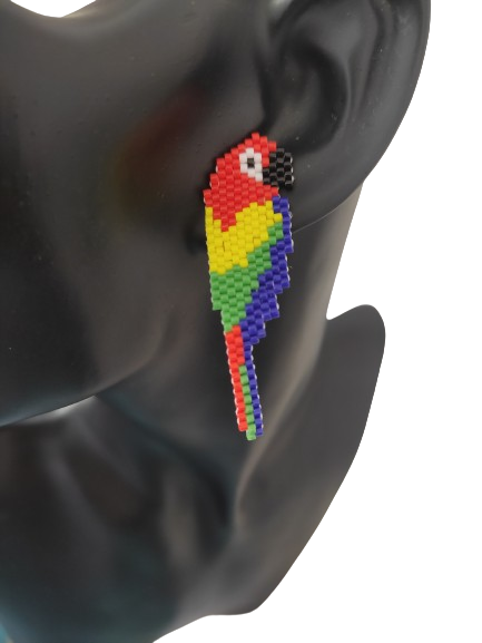 Zarcillos Topo Guacamaya