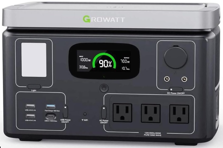 Estación de energía GROWATT VITA550 (600W/538 Wh) - Vista 3