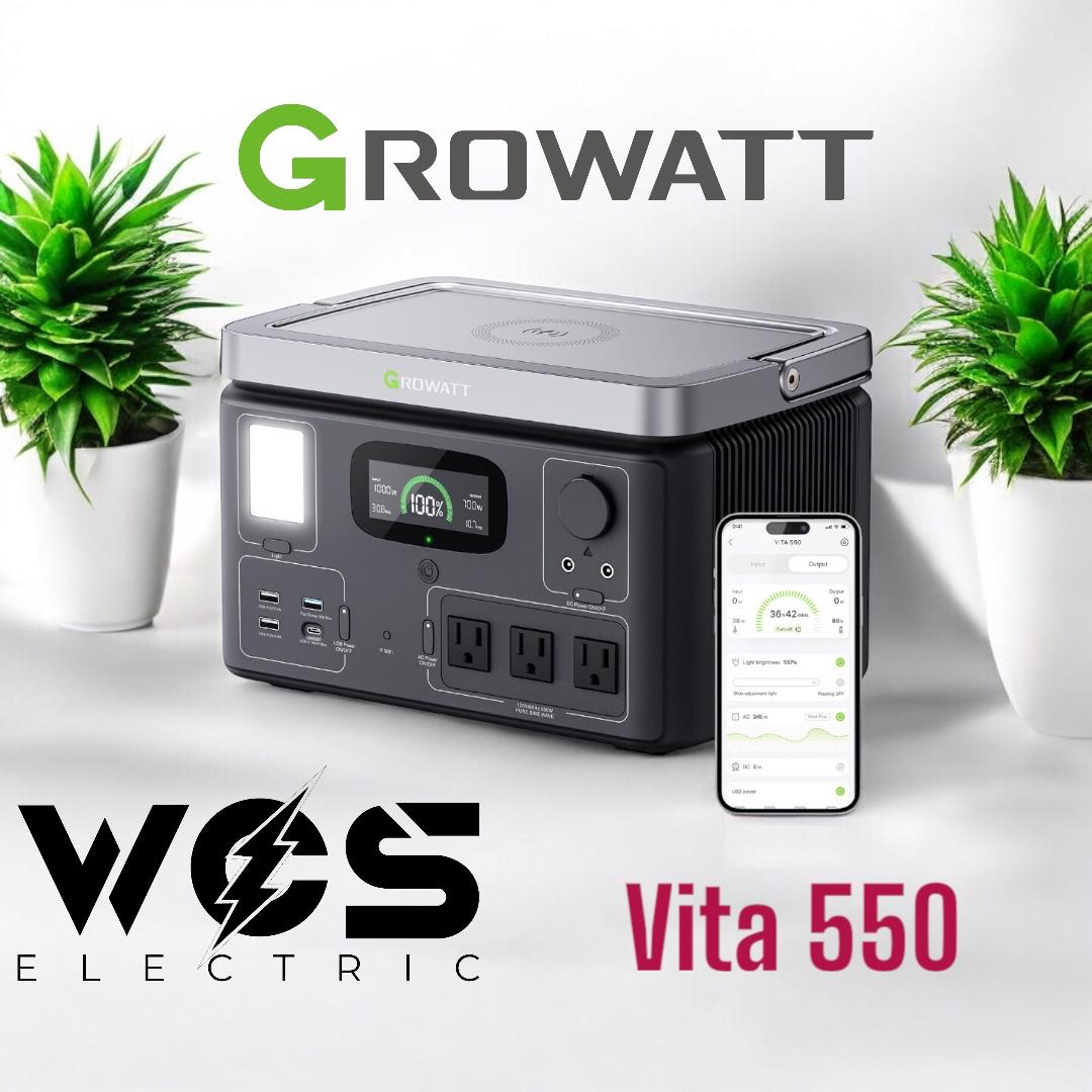 Estación de energía GROWATT VITA550 (600W/538 Wh) - Vista 2