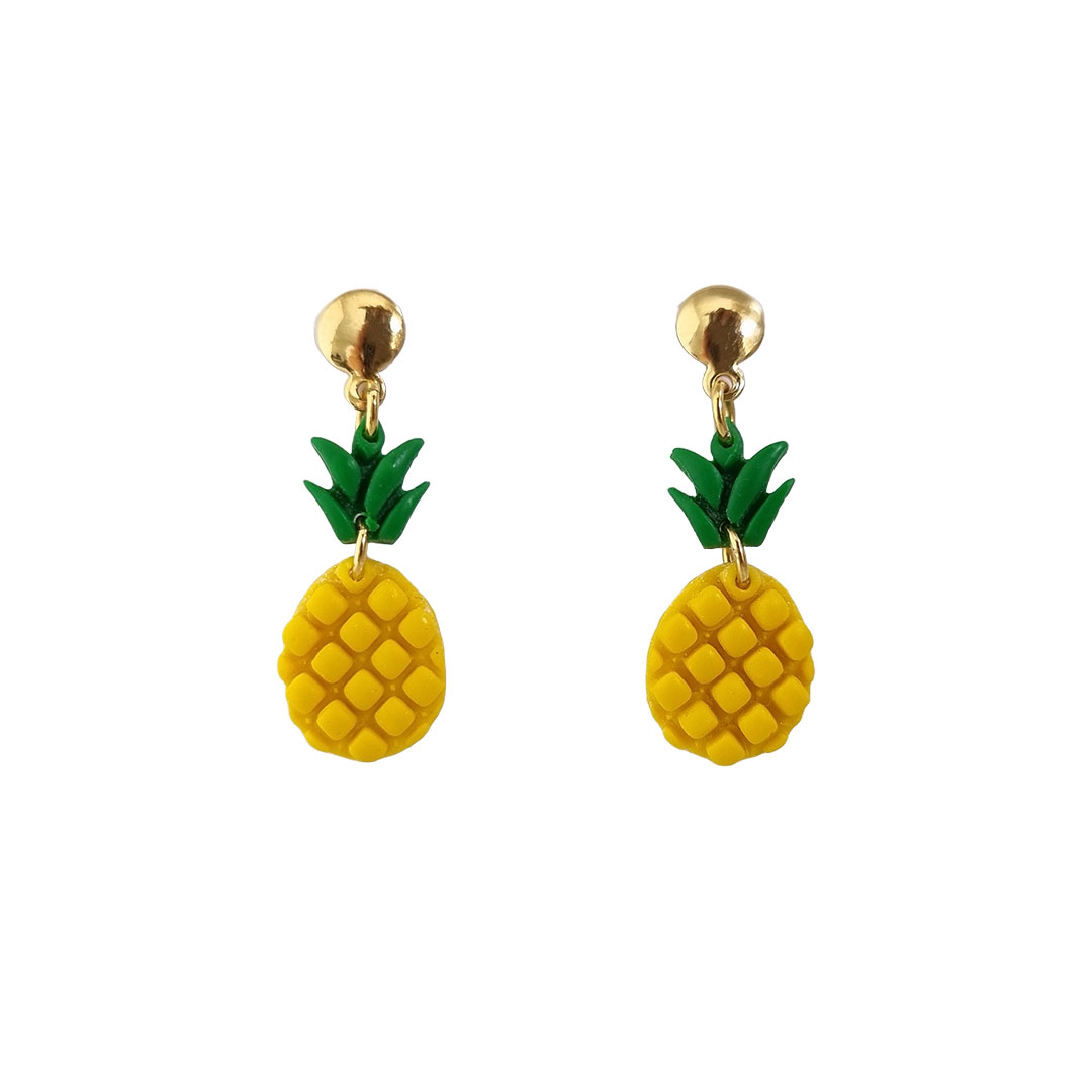 Zarcillos de piña amarillos