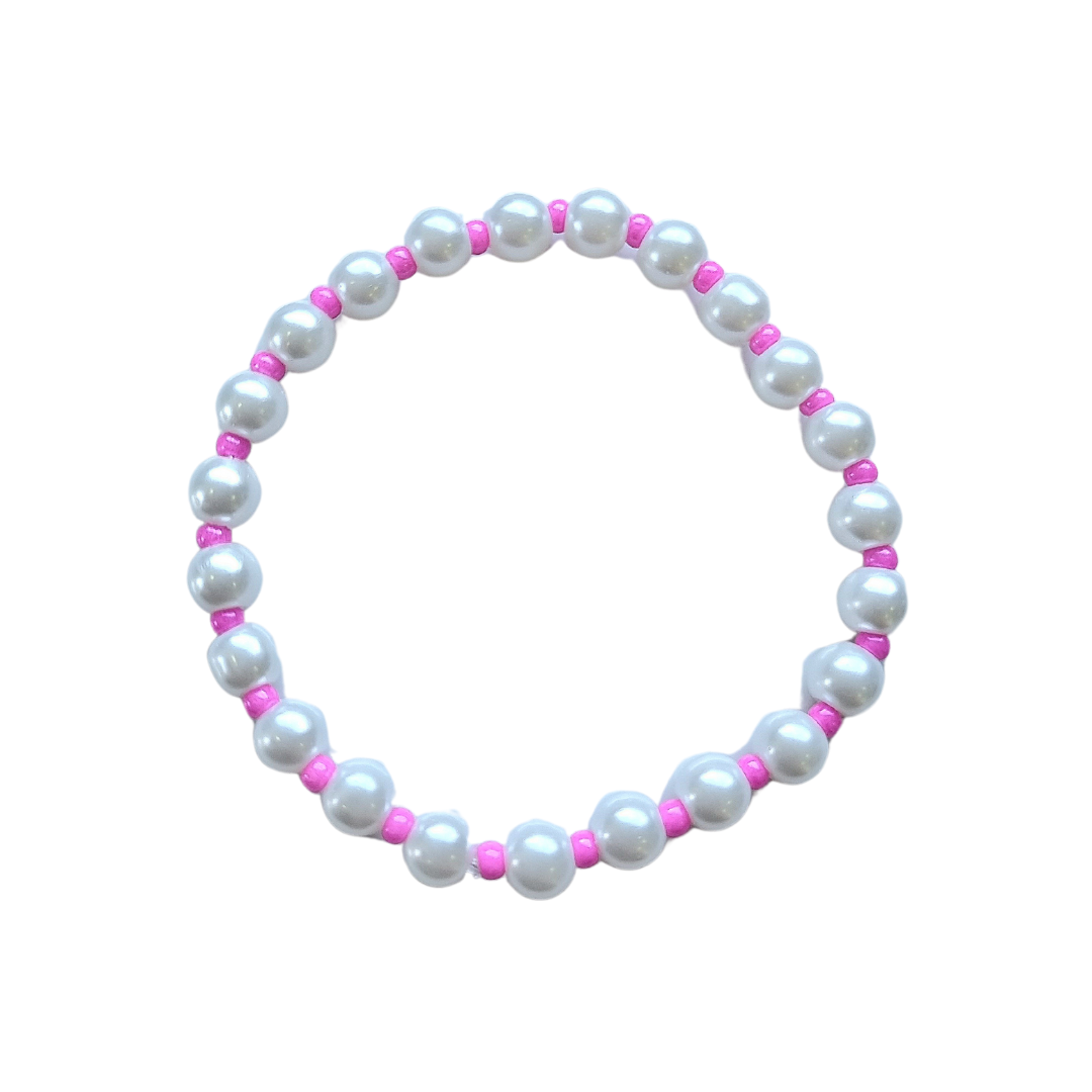 Pulsera Perlas coloridas Fucsia