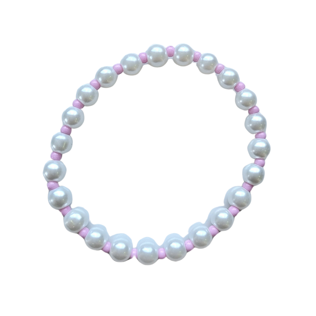 Pulsera Perlas coloridas Rosa claro