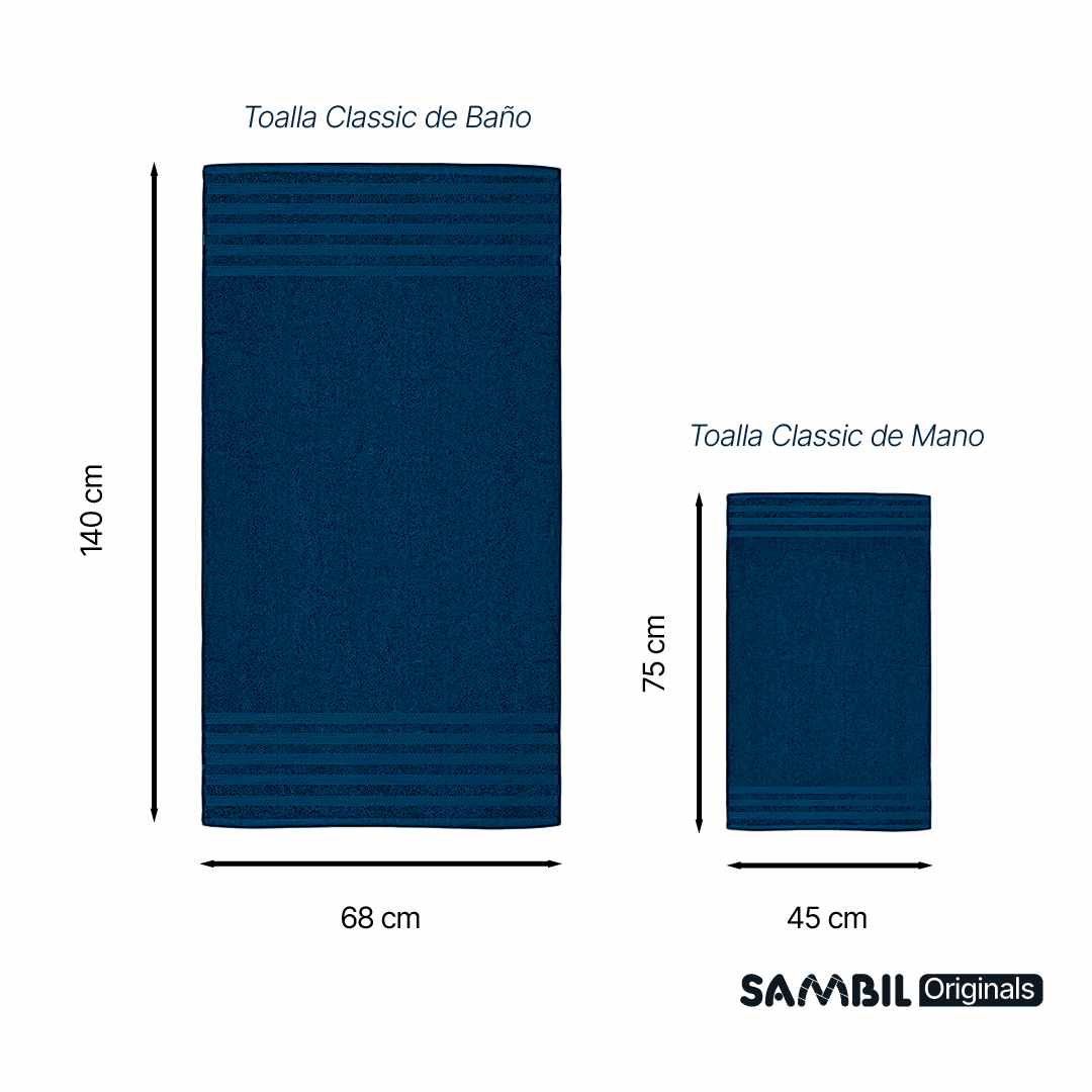 Juego de Toallas Clásicas Sambil Originals, 2 Piezas, 100% Algodón - Vista 4