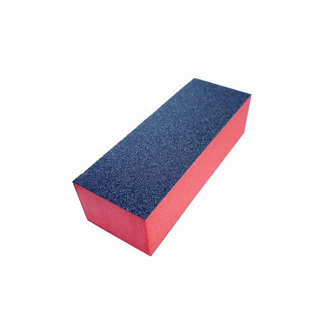 Taco Almohadilla Pulidor de Uñas Negro con Naranja (6 unid)