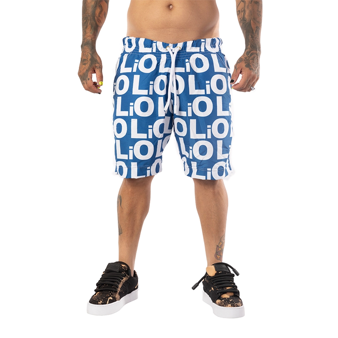 Short Libardino Azul Rey Letra