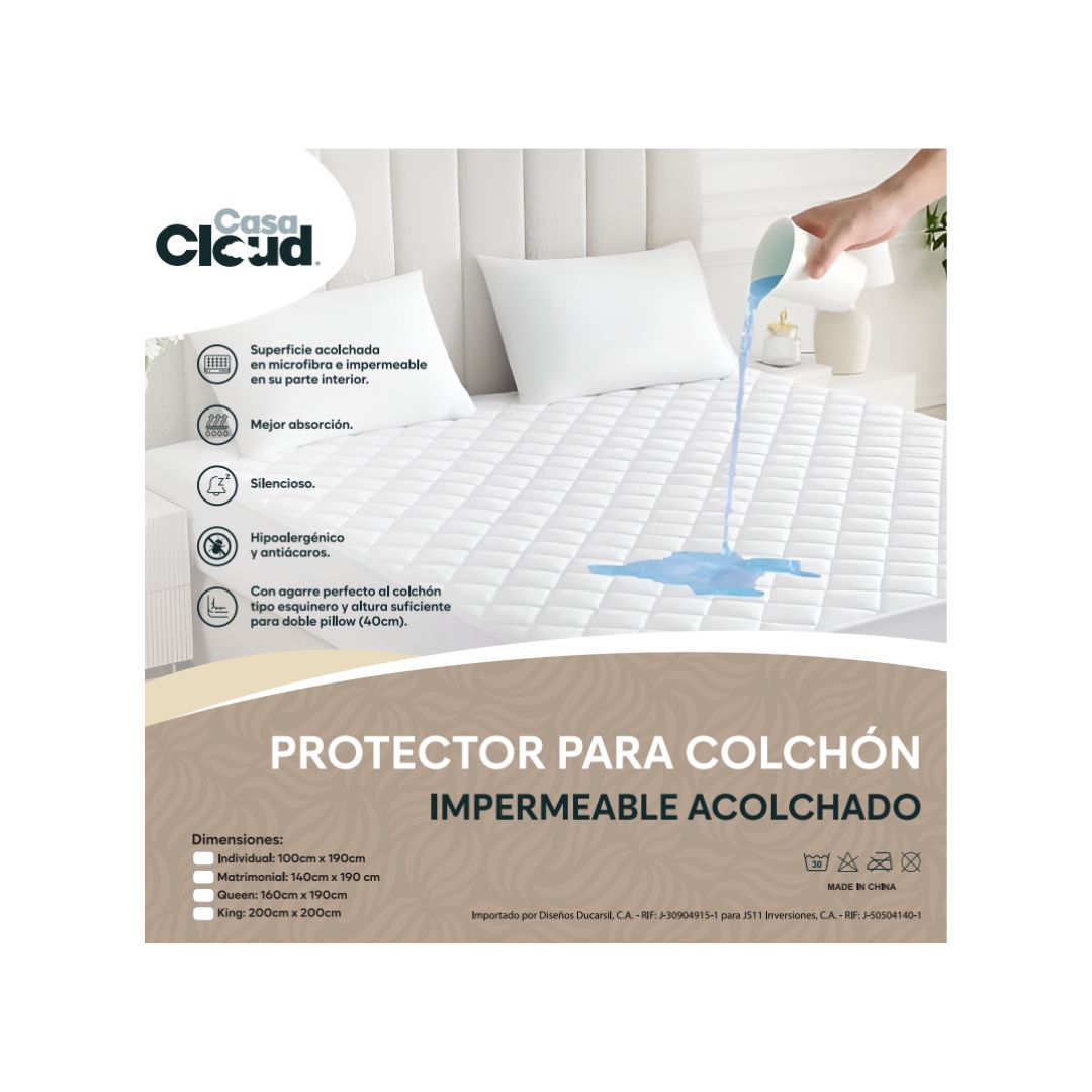 Protector para Colchón Impermeable acolchado