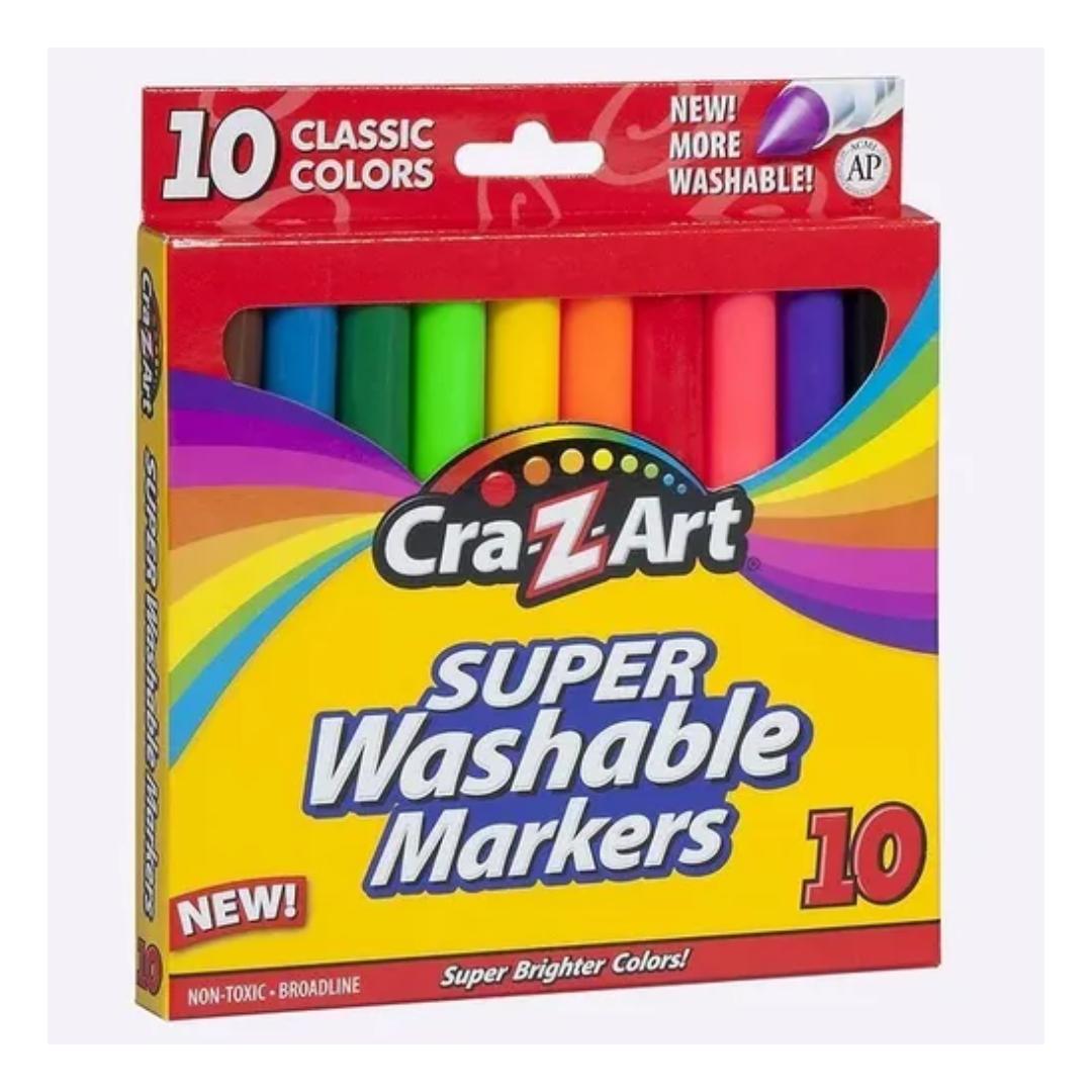 10 Marcadores Punta Fina Lavables Cra-z-art Sharpie Crayola