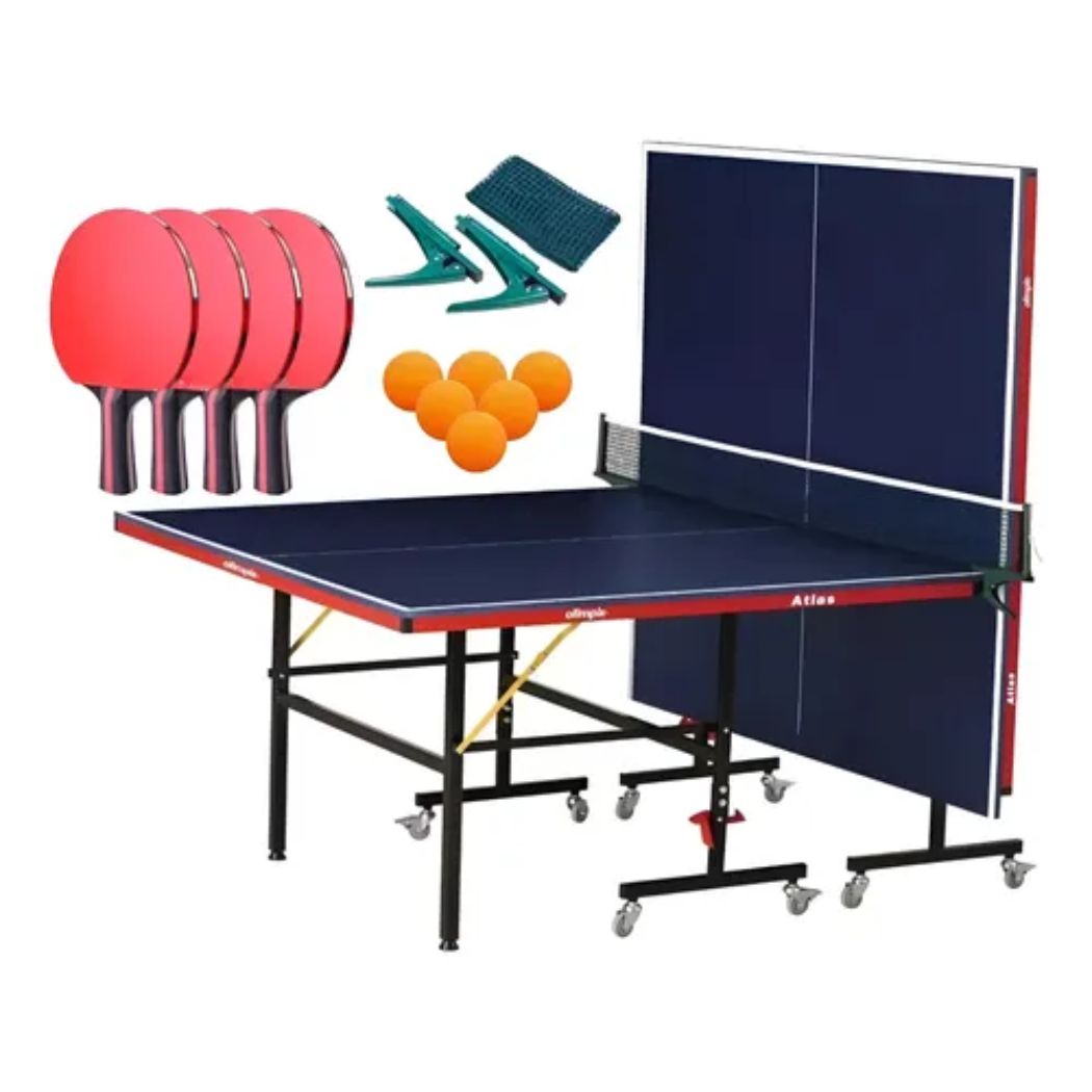 Mesa De Ping Pong +malla+4raquetas+3pelotas De Regalo