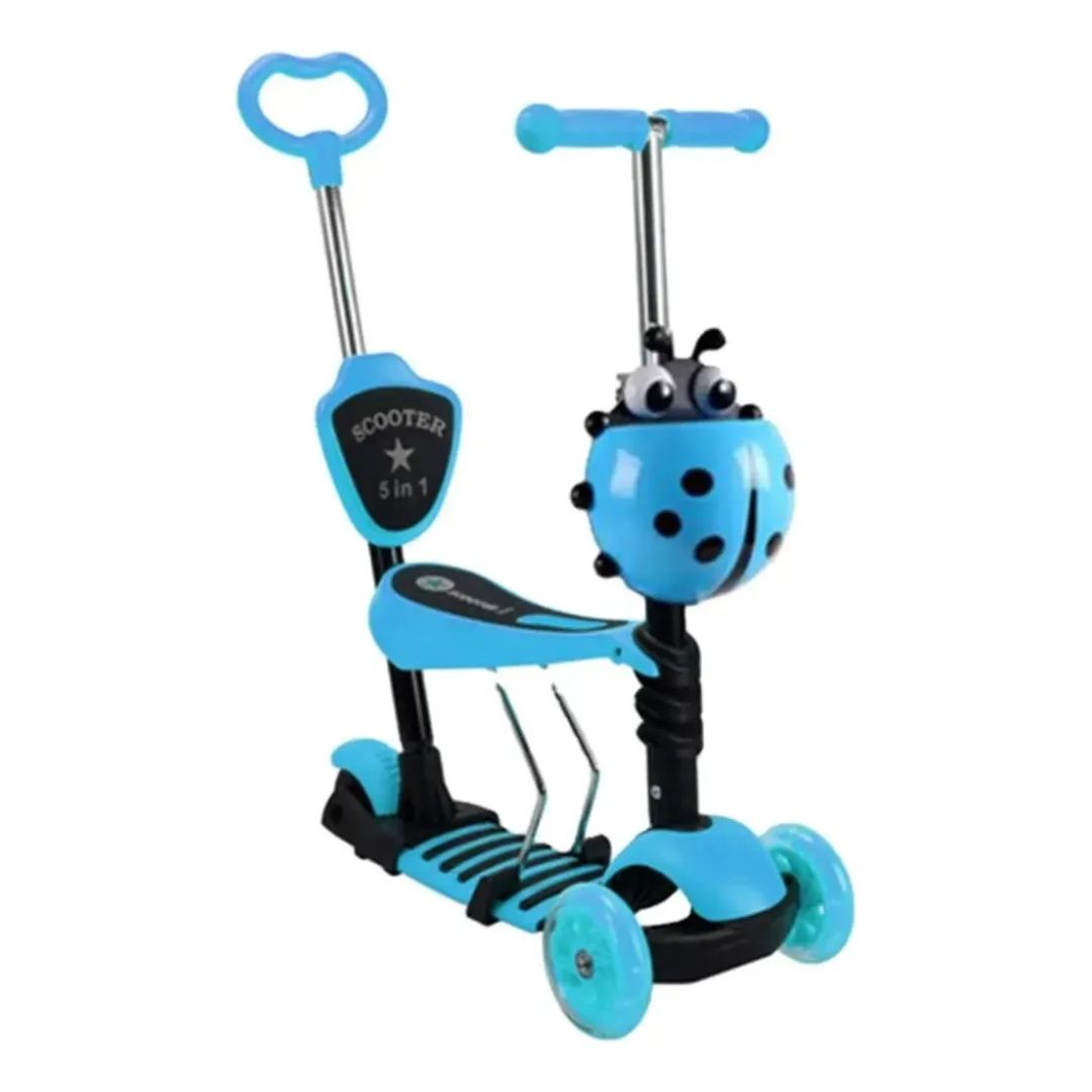 Scooter Monopatin Patineta Agarradera Mariquita Niños 5 En 1 - Vista 4