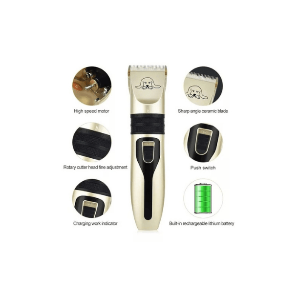 Maquina De Afeitar Mascotas Kit De Aseo Raf Recargable Usb - Vista 2