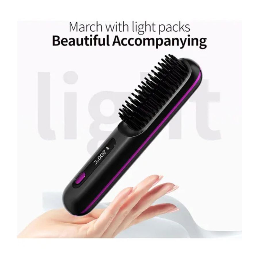 Cepillo Alisador Inalambrico Peine Portatil 2000mah Usb - Vista 8