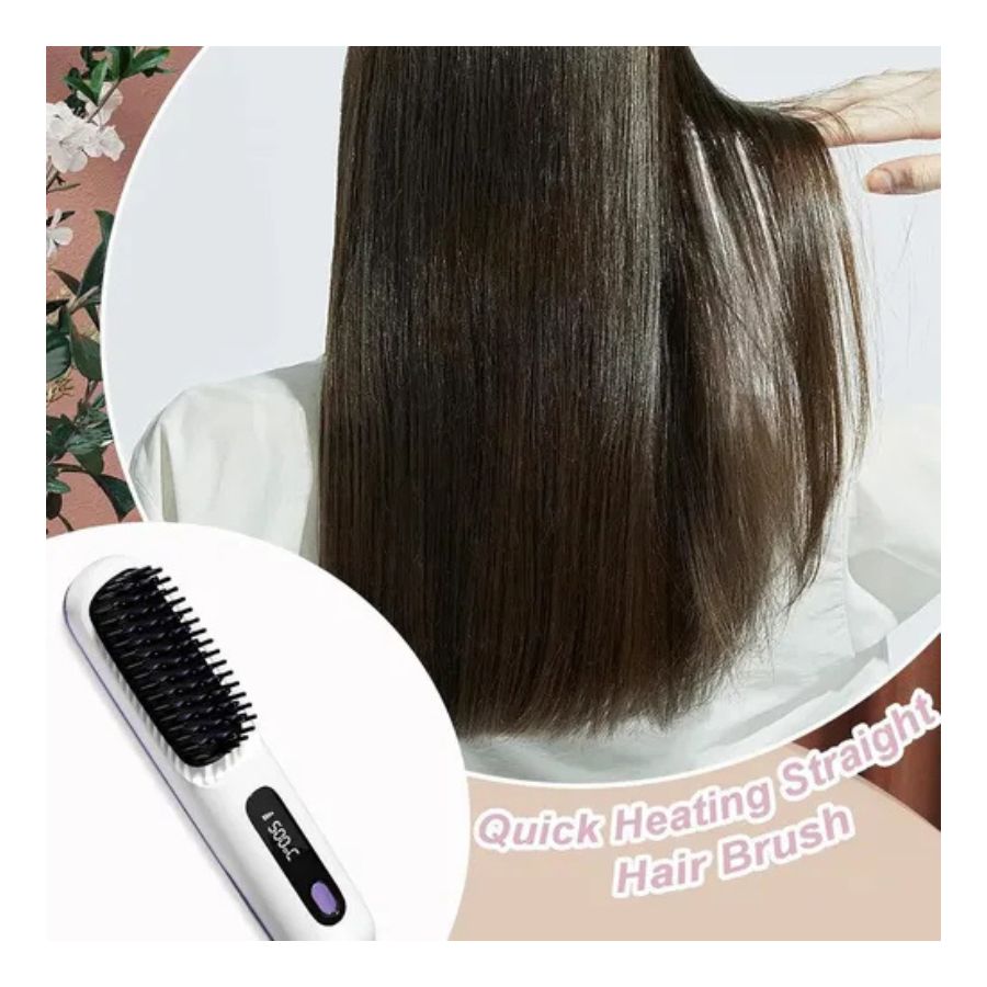 Cepillo Alisador Inalambrico Peine Portatil 2000mah Usb - Vista 2