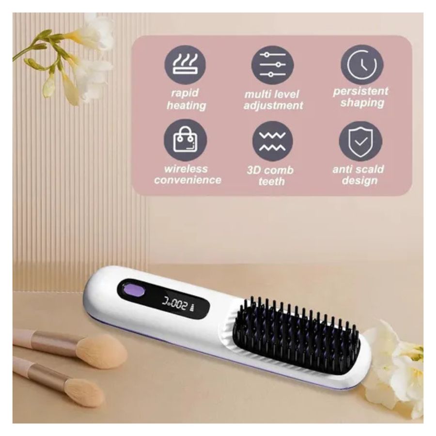 Cepillo Alisador Inalambrico Peine Portatil 2000mah Usb - Vista 7