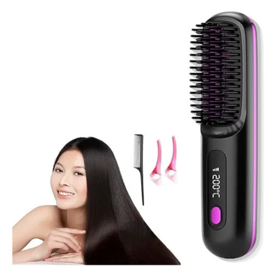 Cepillo Alisador Inalambrico Peine Portatil 2000mah Usb