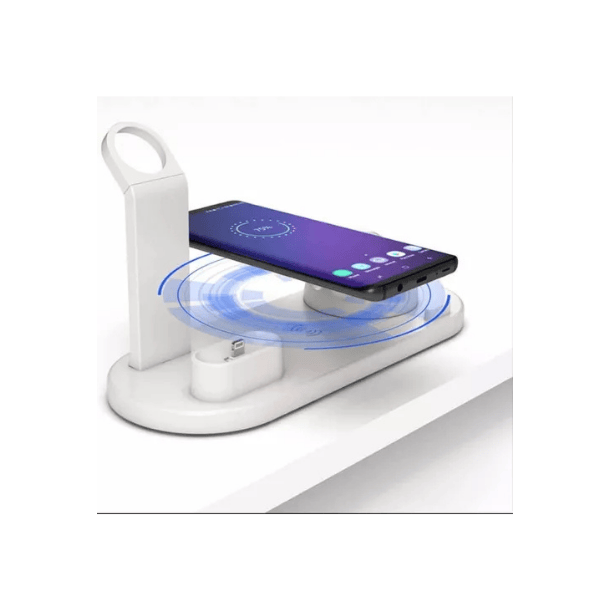 Cargador 6 En 1 Multifuncional Universal Wireless 15w - Vista 3