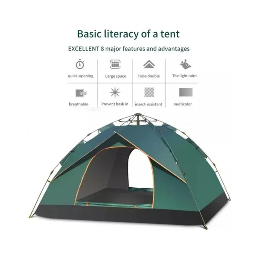 Carpa Automática 4 Personas Aire Libre Camping Portátil - Vista 2