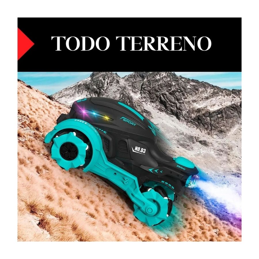 Carro Con Vapor Acrobacias Control Música Recargable Luces - Vista 9