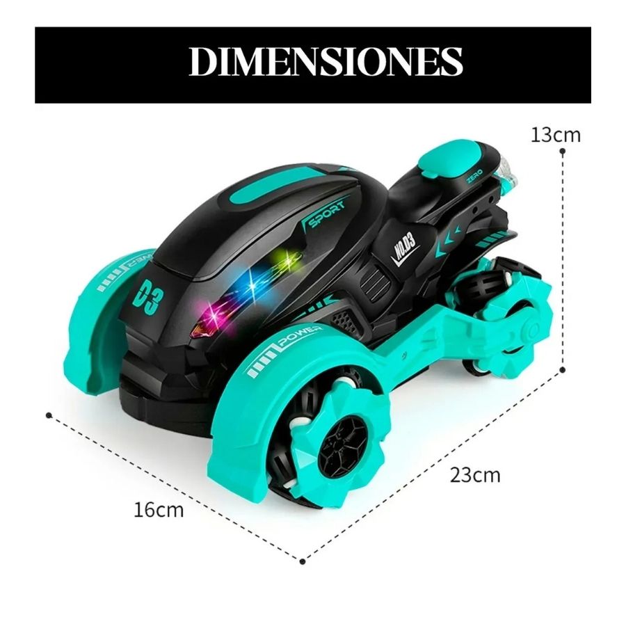 Carro Con Vapor Acrobacias Control Música Recargable Luces