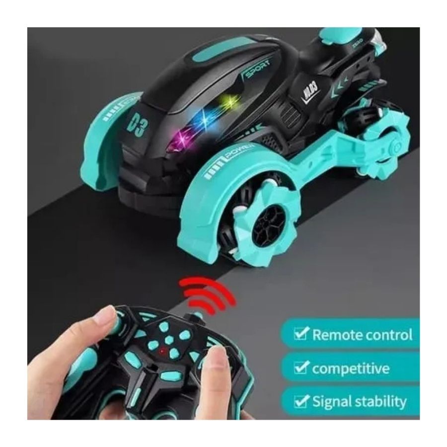 Carro Con Vapor Acrobacias Control Música Recargable Luces - Vista 7