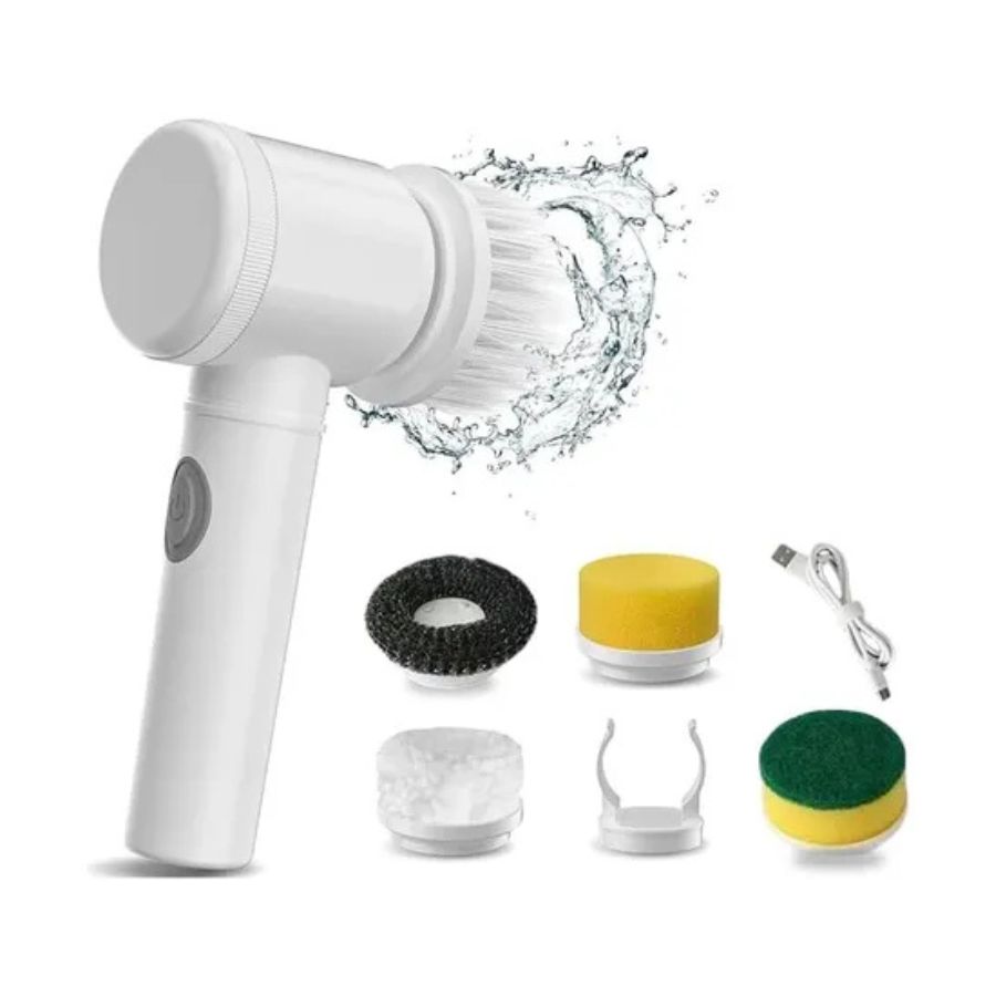 Cepillo Limpieza 5 En 1 Recargable Limpiador Cocina Hogar