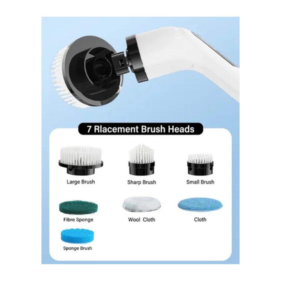 Cepillo Limpieza 7 En 1 Eléctrico Ajustable Mango Coche - Vista 4