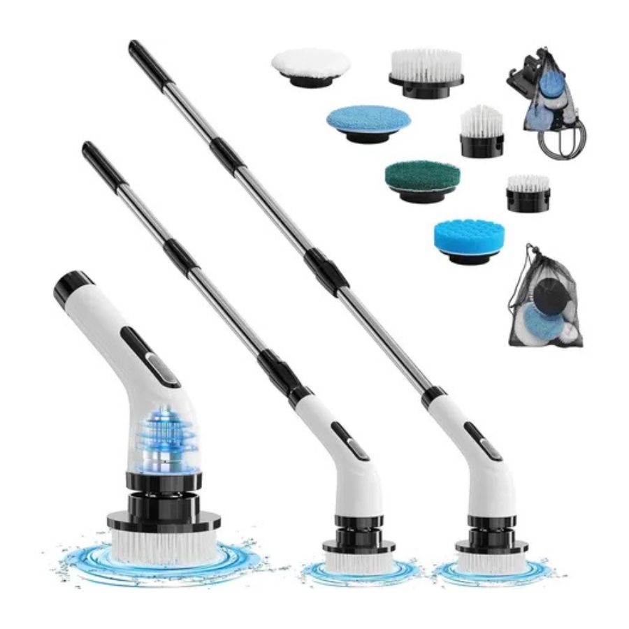 Cepillo Limpieza 7 En 1 Eléctrico Ajustable Mango Coche
